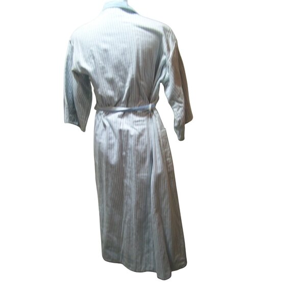 Lanz of Salzburg Robe Nightgown Cover up Small Blue Stripe - Picture 3 of 9